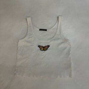 White tank top from Brandy Melville.